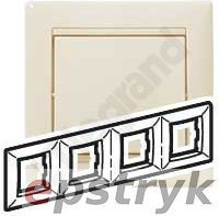Legrand VALENA Ramka poczwórna pozioma KREM 774354