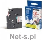 Brother Taśma laminowana do P-touch, TZE-132 12mm przezroczysta / czerwony nadru (4977766684842)
