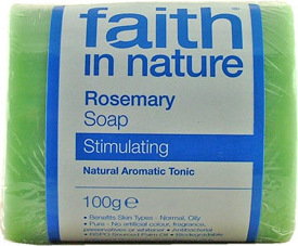 Faith In Nature Organiczne Mydło w kostce z wyciągiem z rozmarynu 100g -