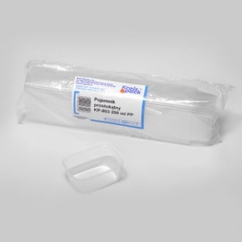 KREIS PACK POJEMNIKI PROSTOKĄTNE BEZBARWNE 200 PP 100 SZT KP803410