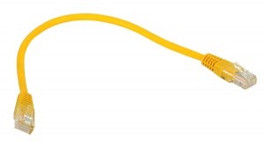 ABCVISION PATCHCORD RJ45/0.25-YELLOW UTP 0.25m kat.5e