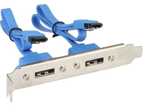 InLine Kontroler Slot 2x eSATA 2x eSATA 30cm 27904