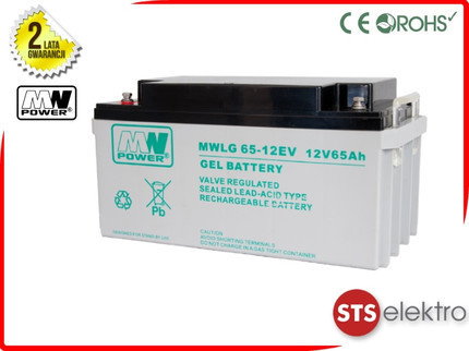 MW Power Akumulator żelowy MW MWLG 65-12EV 12V 65Ah M6