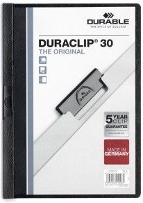 Duraclip DURABLE Skoroszyt zaciskowy 30 czarny DU001-2