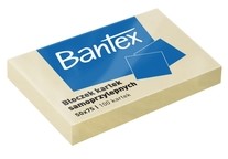 Bantex BLOCZKI SAMOPRZYLEPNE 50X75MM 100 KARTEK ŻÓŁTE zakupy dla domu i biura 400086385