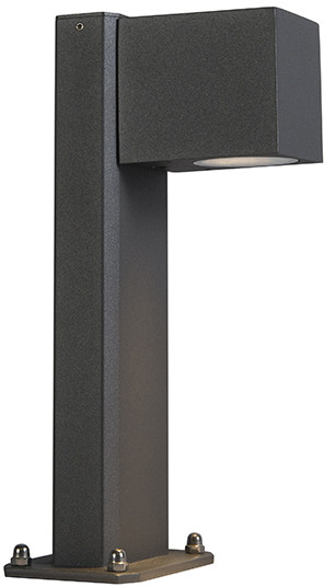 QAZQA Industrialna stojąca lampa zewnętrzna antracytowa 30 cm IP44 - Baleno