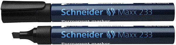 Schneider Marker Permanentny Maxx 233, ścięty, 1-5 mm, czarny SR123301