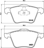 BREMBO Zestaw klocków hamulcowych, hamulce tarczowe P 24 077