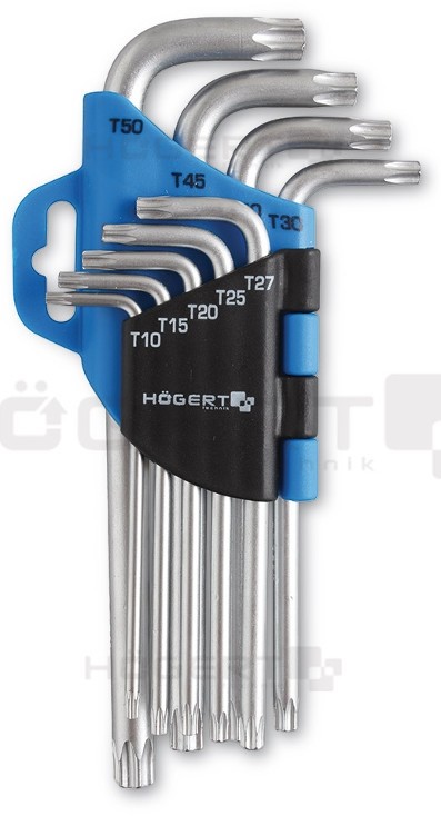 Högert Klucze torx 9 szt HT1W814