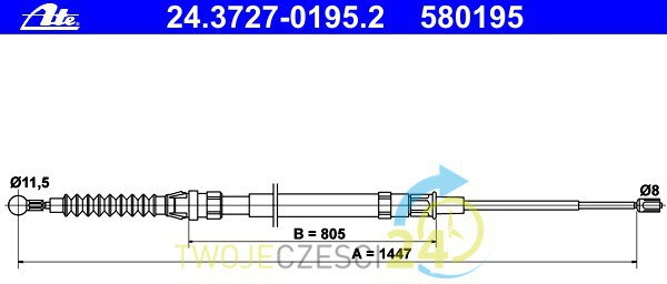 ATE Cięgno, hamulec postojowy 24.3727-0195.2