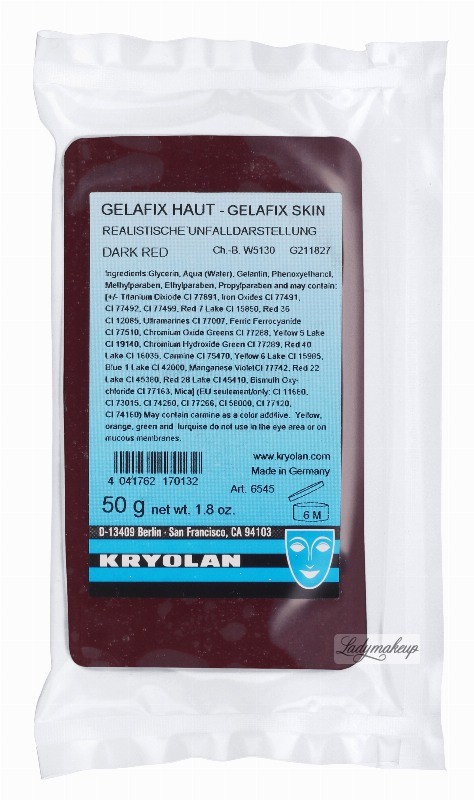 KRYOLAN GELAFIX SKIN - Żelatyna do tworzenia imitacji ran i oparzeń - ART. 6545 - DARK RED KR6545-DARK RED