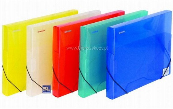 Donau Teczka Z GUMKĄ SZEROKA TRANSPARENTNA ŻÓŁTA