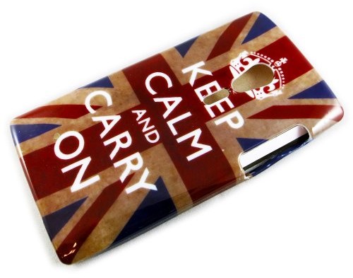 Sony Xperia ion LT28i TPU silikonowe Keep Calm and carry on designerskie etui ochronne etui na telefon komórkowy Case torba etui Bumper thematys