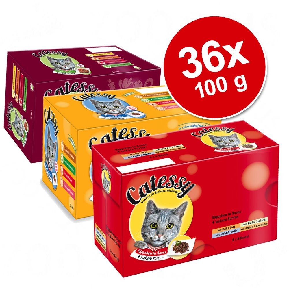 Catessy Zestaw Kawałeczki W Sosie I Galarecie 36 X 100 G 36 X 100 G 12 Różnych Smaków