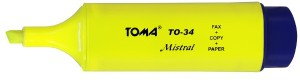Toma Zakreślacz MISTRAL żółty TO010-6