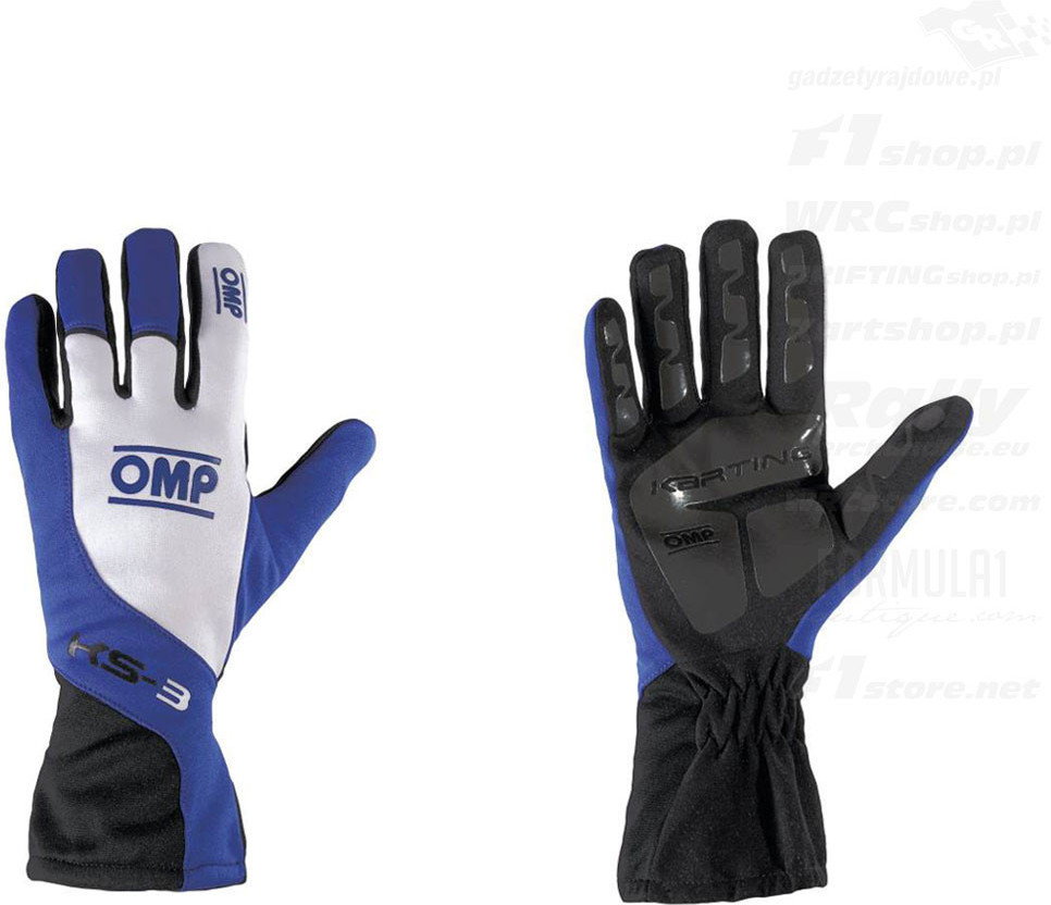 OMP Racing Rękawice KS-3 niebiesko - białe