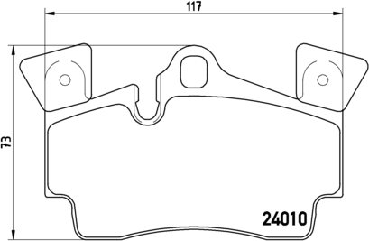 BREMBO Zestaw klocków hamulcowych, hamulce tarczowe P 85 088