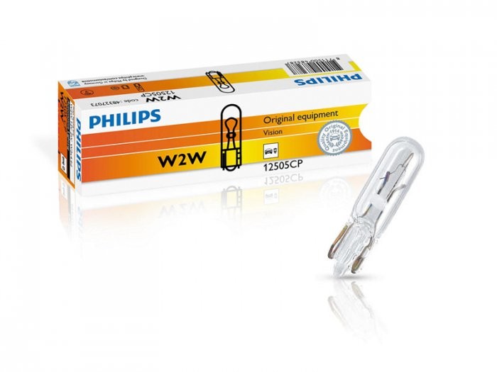 Philips 12V 2W W2W T5 W2x4,6d10 szt. 12505/CP