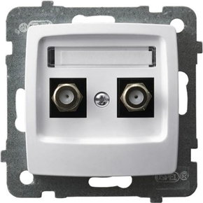 Ospel elektro Gniazdo antenowe Podwójne typu F - Karo kopia GPA-2SF/M/43