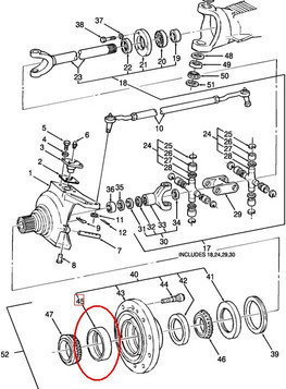 CNH KAMIEŃ ŁOŻYSKA PIASTY PRZEDNIEJ OSI NEW HOLLAND L33732 - 80274842