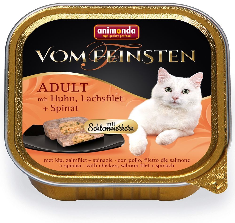 Animonda Vom Feinsten Adult z nadzieniem 6 x 100 g Kurczak filet z łososia i szpinak