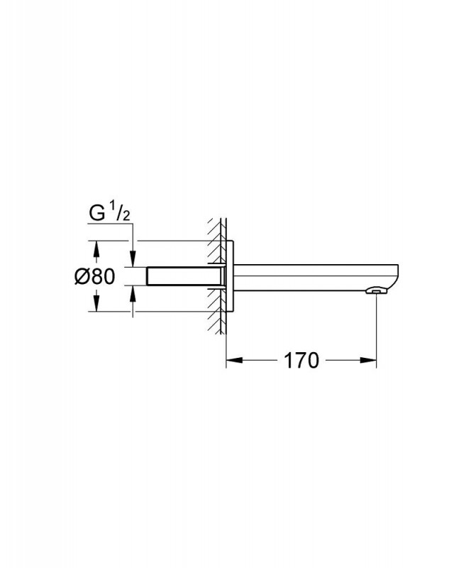 Grohe Eurosmart Cosmopolitan Wylewka wannowa chrom 13261000