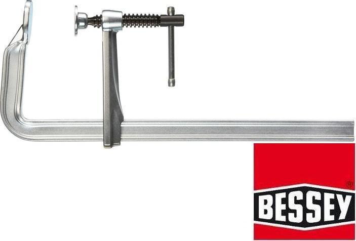 Bessey ścisk śrubowy stalowy z pokrętlłem GZ125K