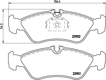 BREMBO Zestaw klocków hamulcowych, hamulce tarczowe P 50 082