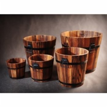 Produkcja DONICA DREWNIANA Z METALOWYMI OBRĘCZAMI I UCHWYTAMI DON4-3 35988732