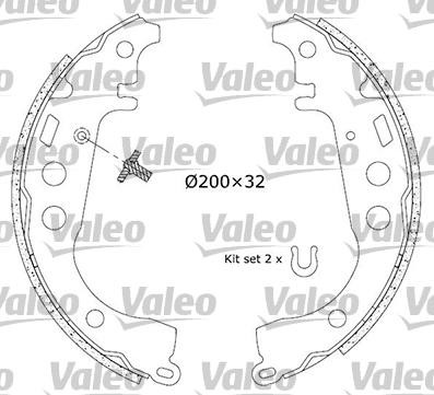 VALEO szczeki hamulcowe 562746 562746