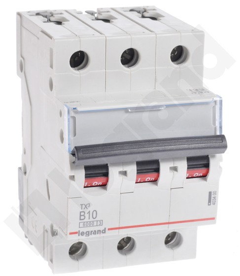 Legrand Wyłącznik nadprądowy S 303 B 10 3P 10 A 6 kA - 403400