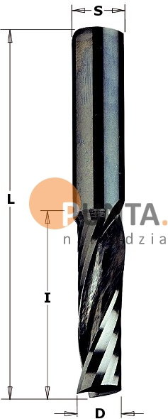 CMT FREZ SPIRALNY WYKAŃCZAJĄCY Z=1 POZYTYW 198.504.11