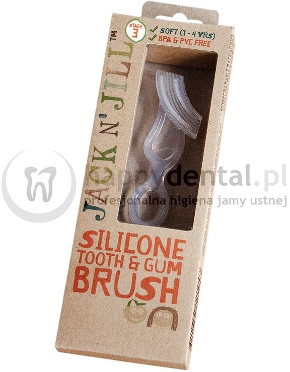 JACK NJILL JACK-N-JILL Silicone Tooth&Gum Brush 1szt. - silikonowa szczoteczka d