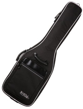 Rocktile pokrowiec na gitarę elektryczną, rozmiar gitary 4/4, wyściełany, z paskami plecakowymi, czarny 00020298