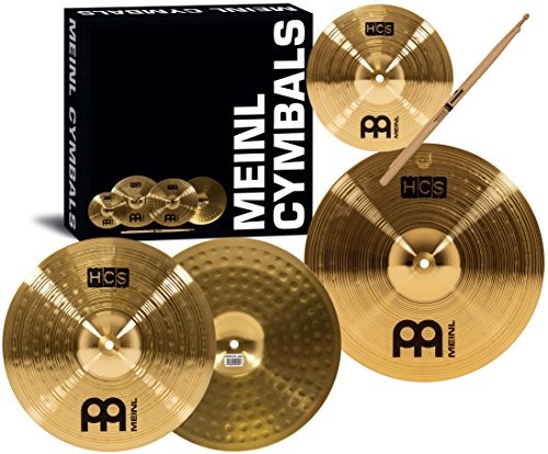 Meinl Cymbals meinl Cymbals hcs1314 + 10S Headliner zestaw HiHat 33 cm (13 cali), 35,6 cm (14 cali) Crash miednicy, gratis Splash i GRATIS promark tx5aw pałeczki do perkusji para 25,4 cm (10 cali) HCS1314+10S
