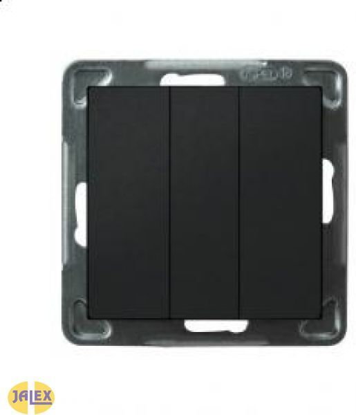 Ospel SONATA Łącznik potrójny bez Ramki ŁP-13R/m/33 CZARNY METALIK