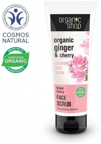 Organic Shop Wiśnia Imbirowa Oczyszczający Scrub Do Twarzy 75ml