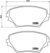 BREMBO Zestaw klocków hamulcowych, hamulce tarczowe P 83 055