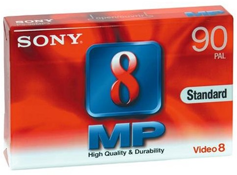 Sony 8 MM kaseta na kartę pamięci, Video8 formacie  Metal Particle, 90 minut P590MP