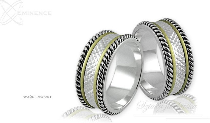 Eminence Obrączki srebrne - wzór Ag-091