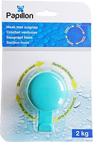 Unbekannt Papillon 11 cm, mit Saugnapf, Drehen und Haken, Aqua