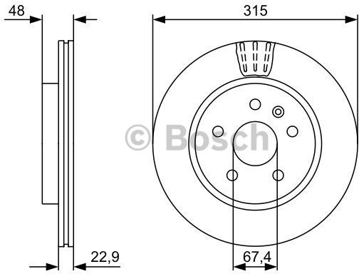 BOSCH Tarcza hamulcowa tylna, 0 986 479 514  0986479514