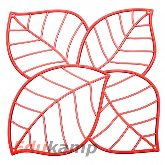 Koziol Panel dekoracyjny Leaf czerwony 4 szt. KZ-2043536