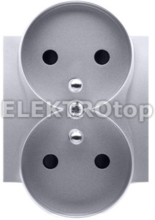 Kontakt Simon DGZ2MZNP/43 Pokrywa gniazda podwójnego z przesłonami do ramek NATU