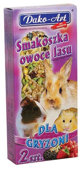 Dako-Art Smakoszka kolby owoce lasu dla gryzoni 2szt