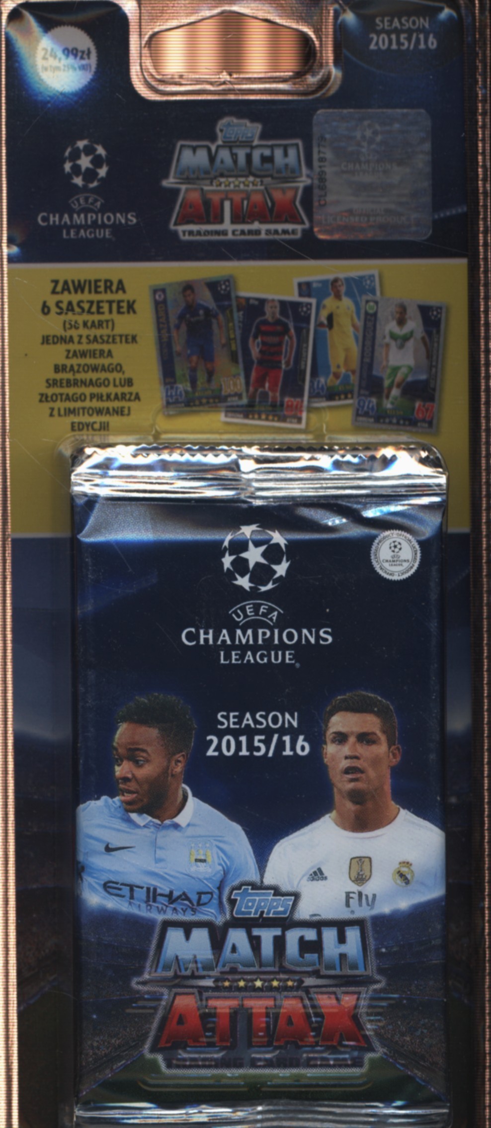 TOPPS Epee Match Attack Liga mistrzów blister z kartami