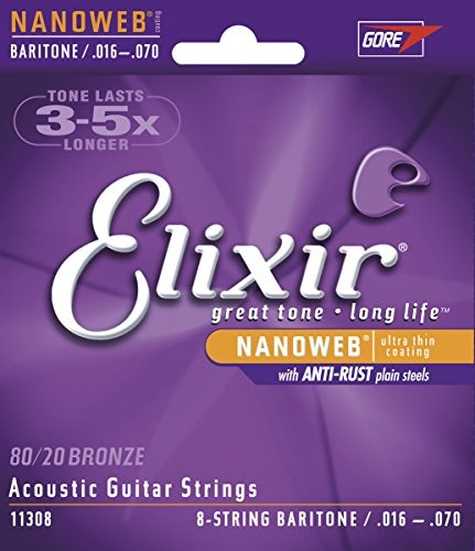 Elixir 11308 struny Acoustic Guitar 8-baryton E11308