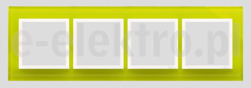 Kontakt Simon SIMON S.A. Ramka 4 Nature-Szkło, LIMONKOWY SORBET, IP20/IP44 DR