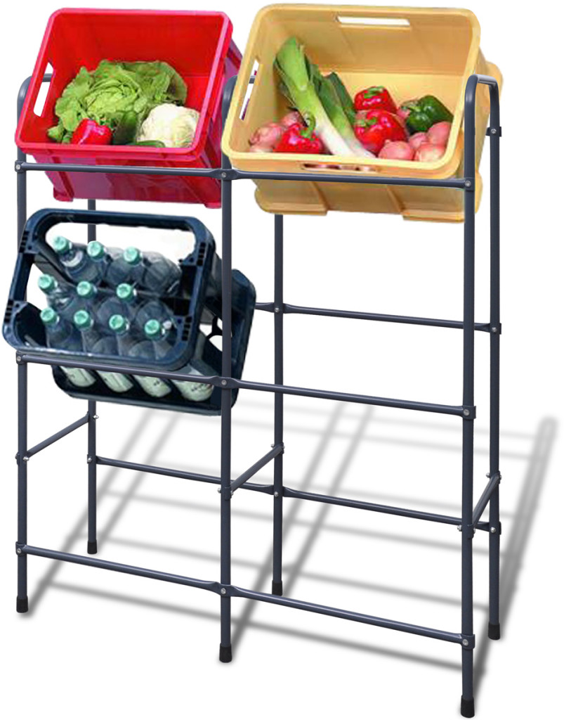 vidaXL vidaXL Półka stalowa na 6 skrzynek