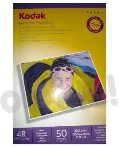 Kodak Papier fotograficzny premium 4R 230g 50 arkuszy